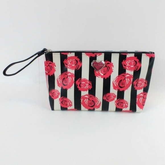 Betsey Jphnson Black and White Floral Wristlet Purse - Picture 9 of 14